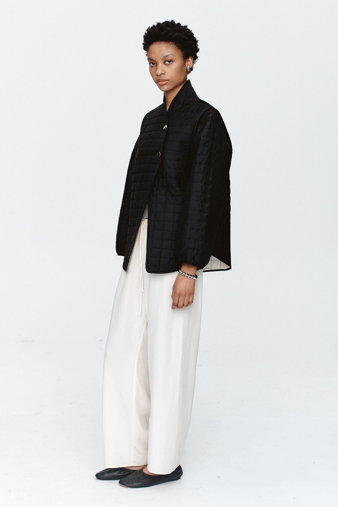 AGNES JACKET - BLACK/IVORY