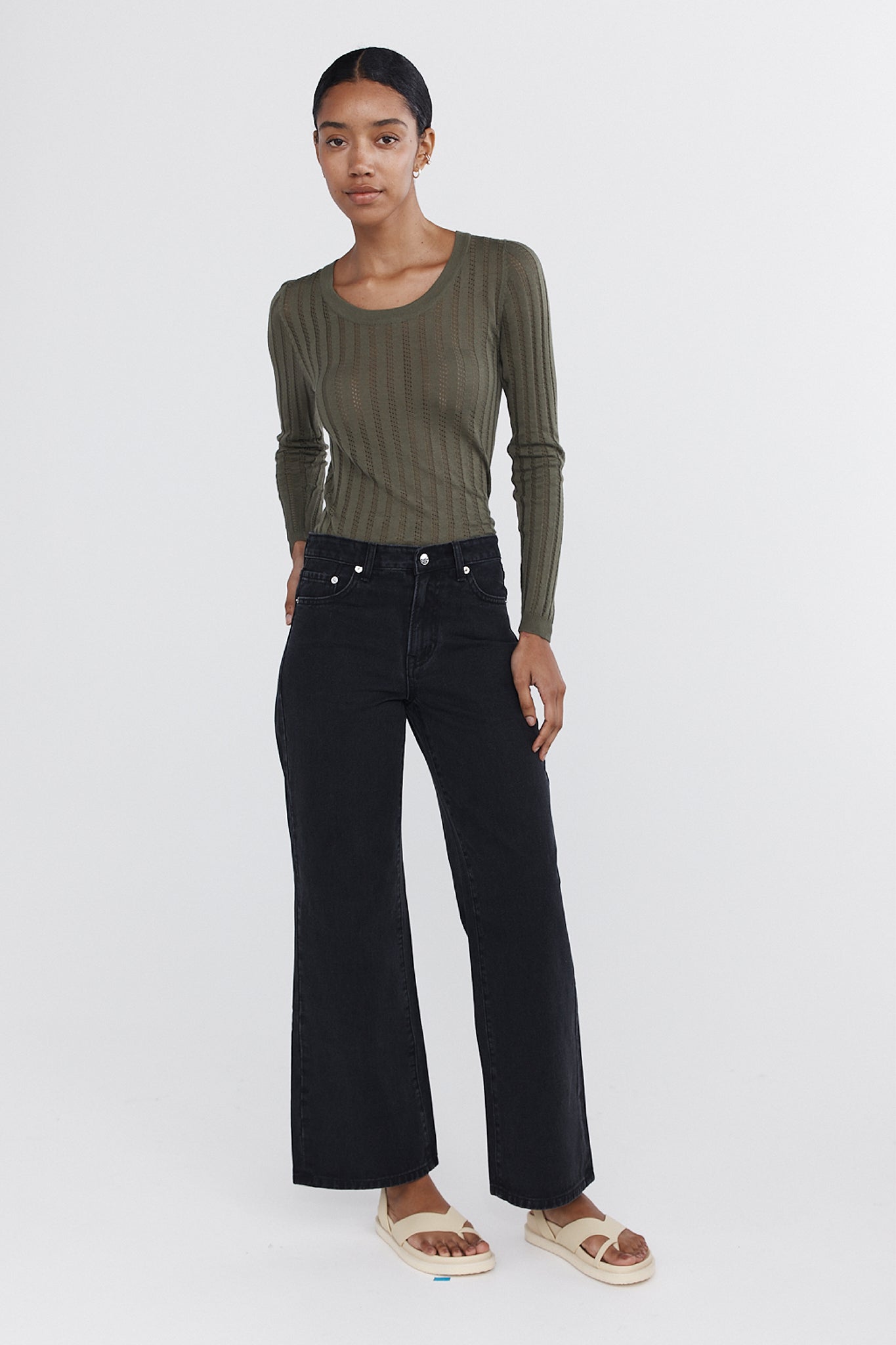 WIDE LEG JEAN - BLACK – Marle