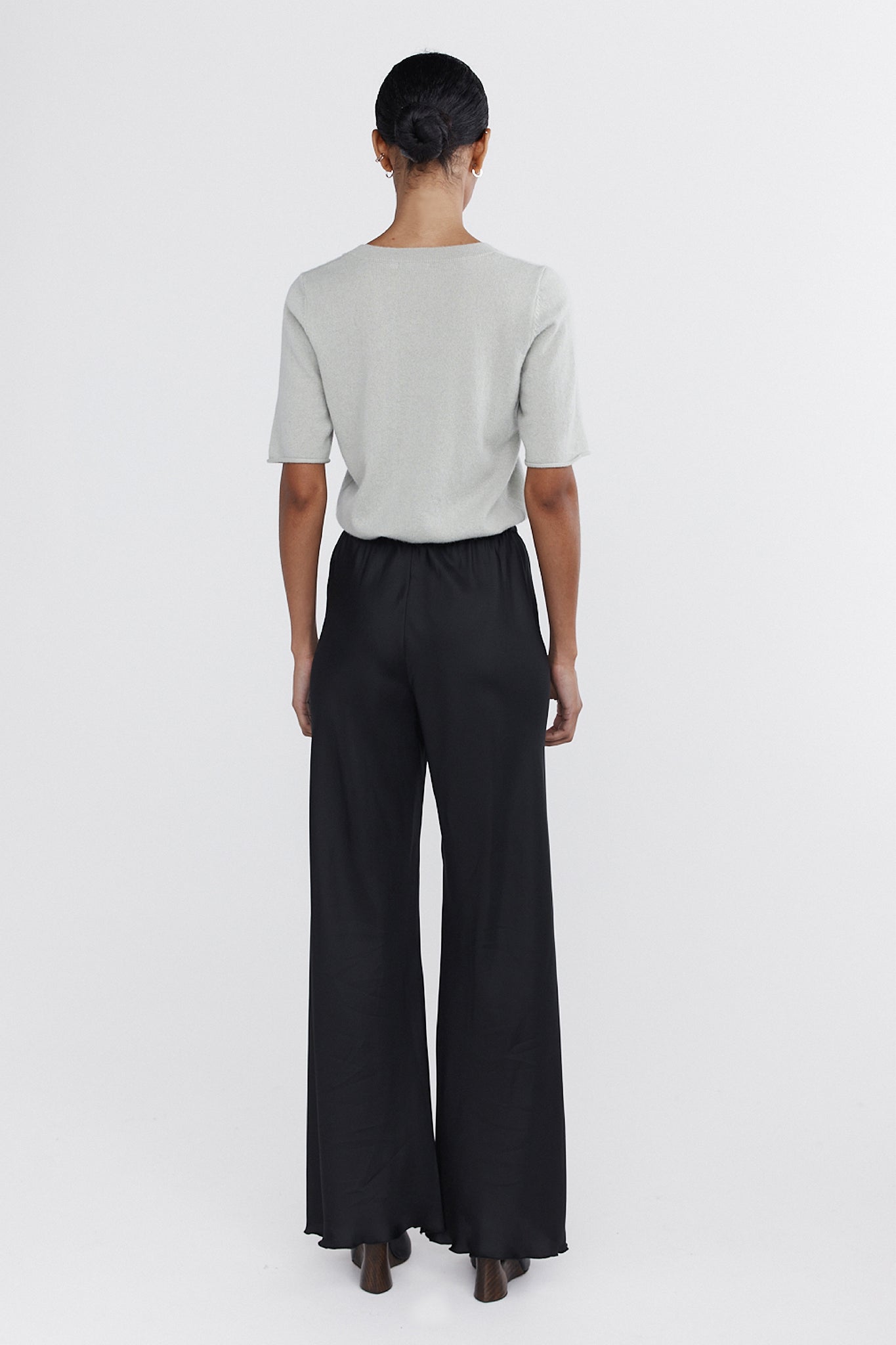 COS Elasticated Relaxed-Leg Trousers in Black