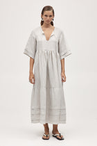 NELLIE DRESS - TWILL STRIPE