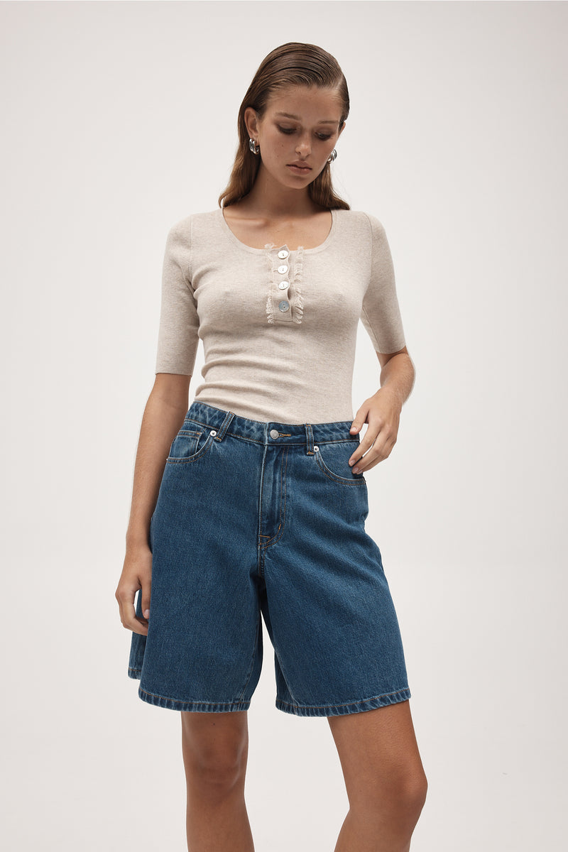 RELAXED JEAN SHORT - HERITAGE BLUE