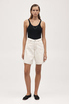 RELAXED JEAN SHORT - ECRU