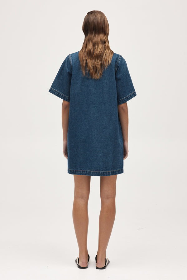 DARLA DRESS - HERITAGE BLUE