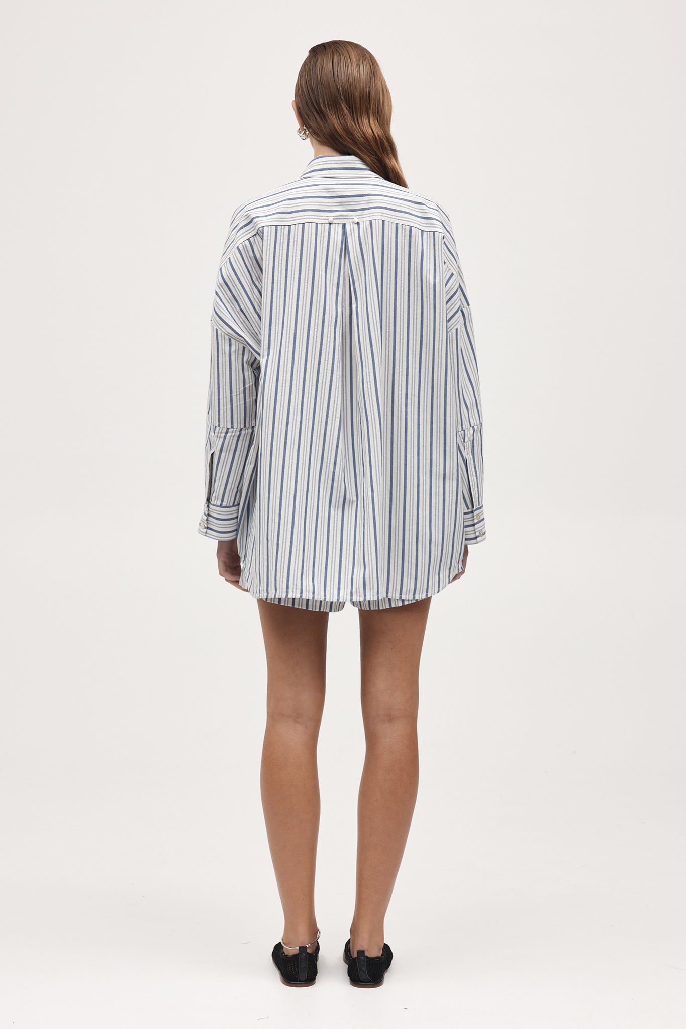 EDIE SHIRT - CERULEAN STRIPE