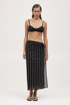 HATTIE SARONG - BLACK STRIPE