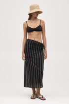 HATTIE SARONG - BLACK STRIPE