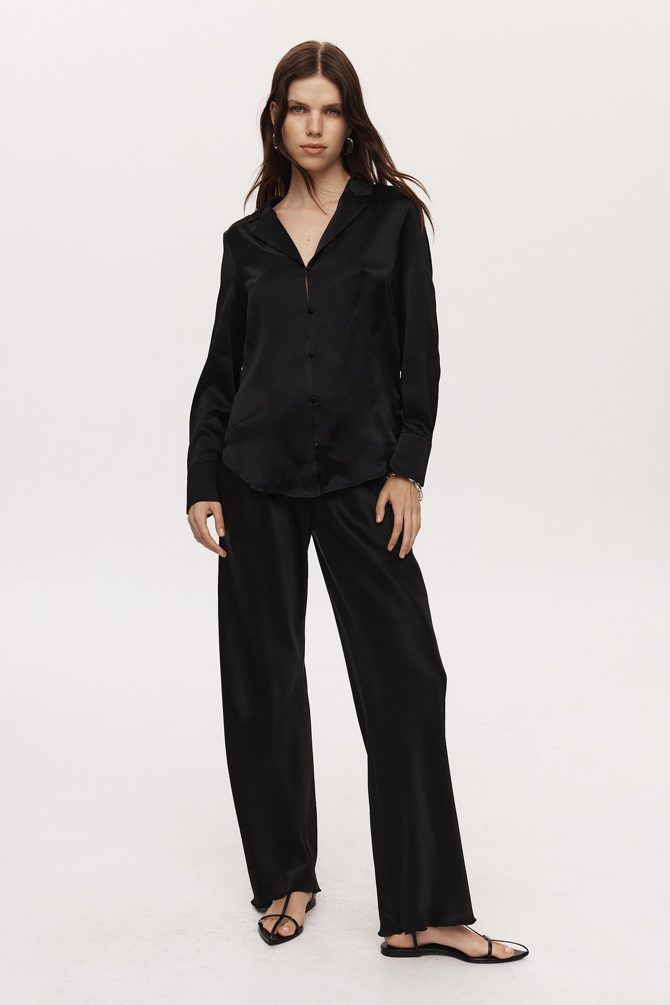 COCO PANT - BLACK SILK