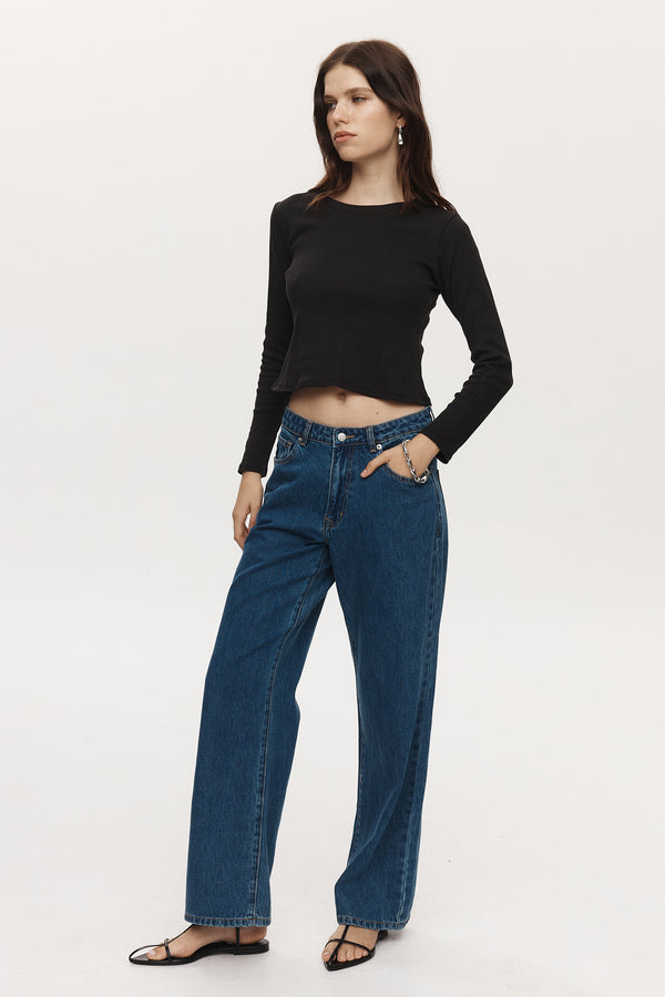 WIDE LEG JEAN - HERITAGE BLUE