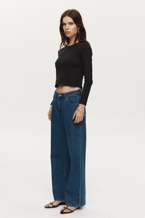 WIDE LEG JEAN - HERITAGE BLUE