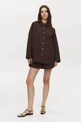 EDIE SHIRT - CHOCOLATE