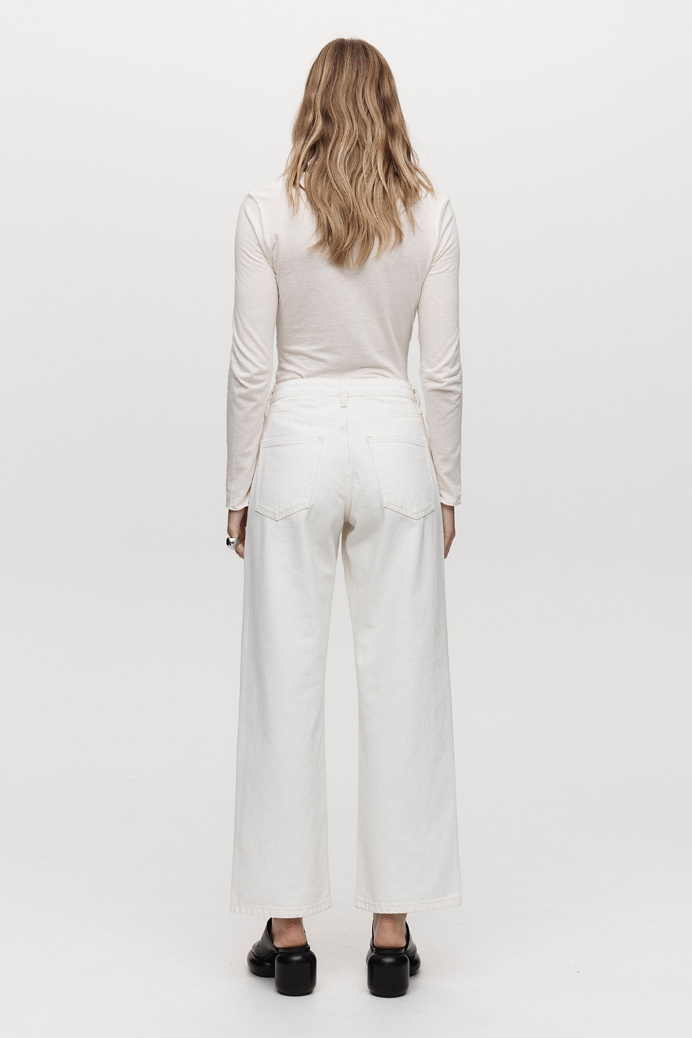 WIDE LEG JEAN - IVORY