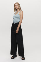 WIDE LEG JEAN - WASHED BLACK