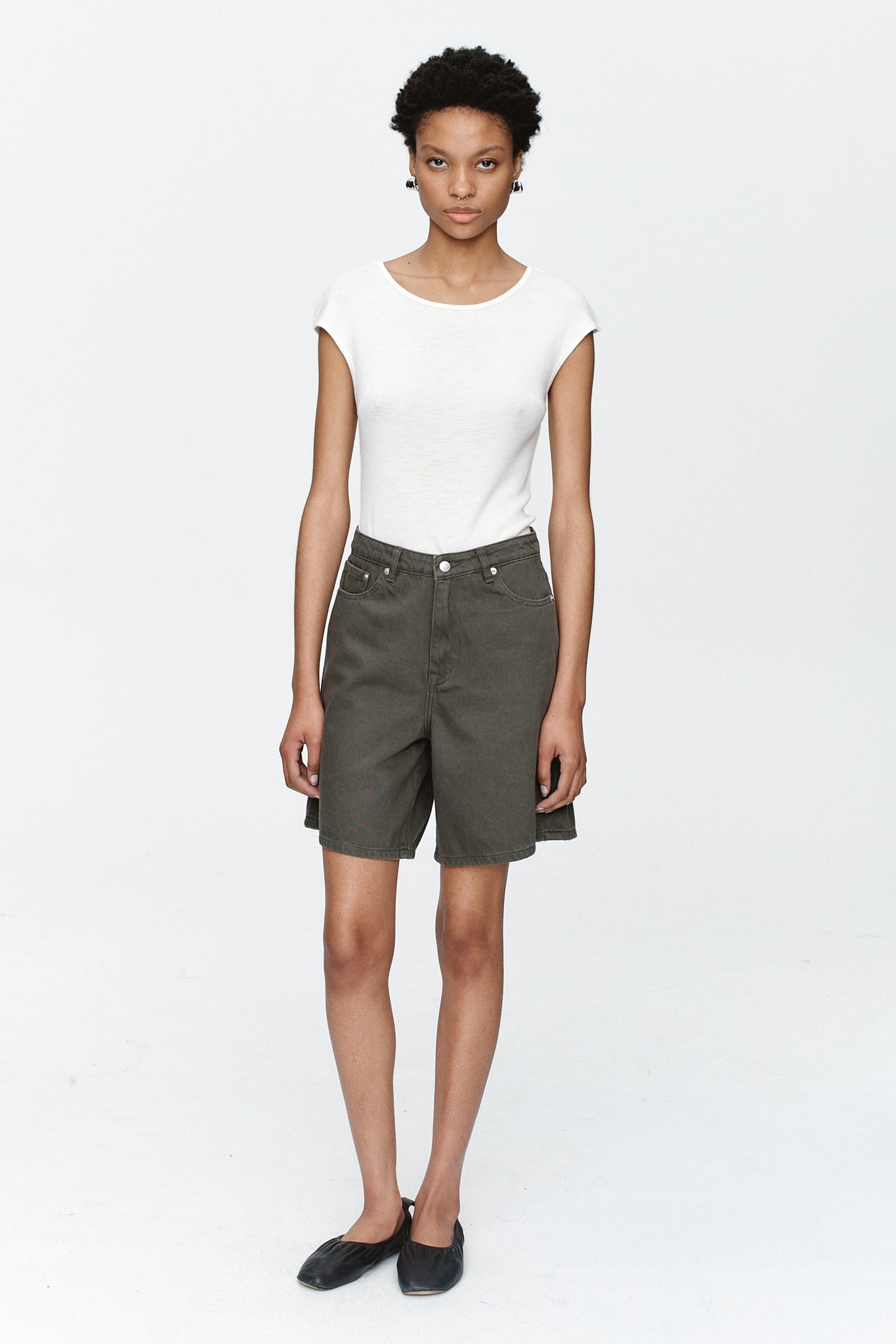 RELAXED JEAN SHORT - ROSEMARY