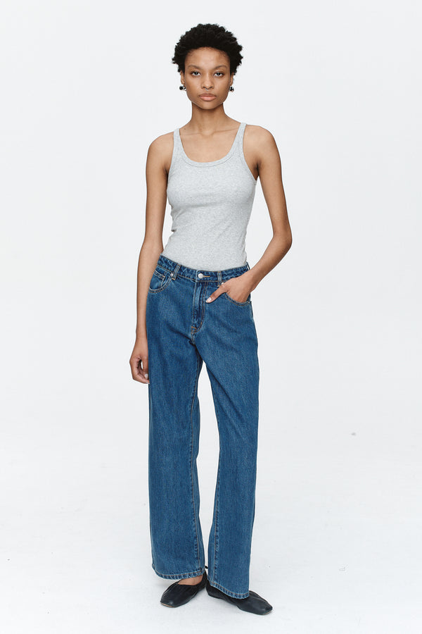 WIDE LEG JEAN - HERITAGE BLUE