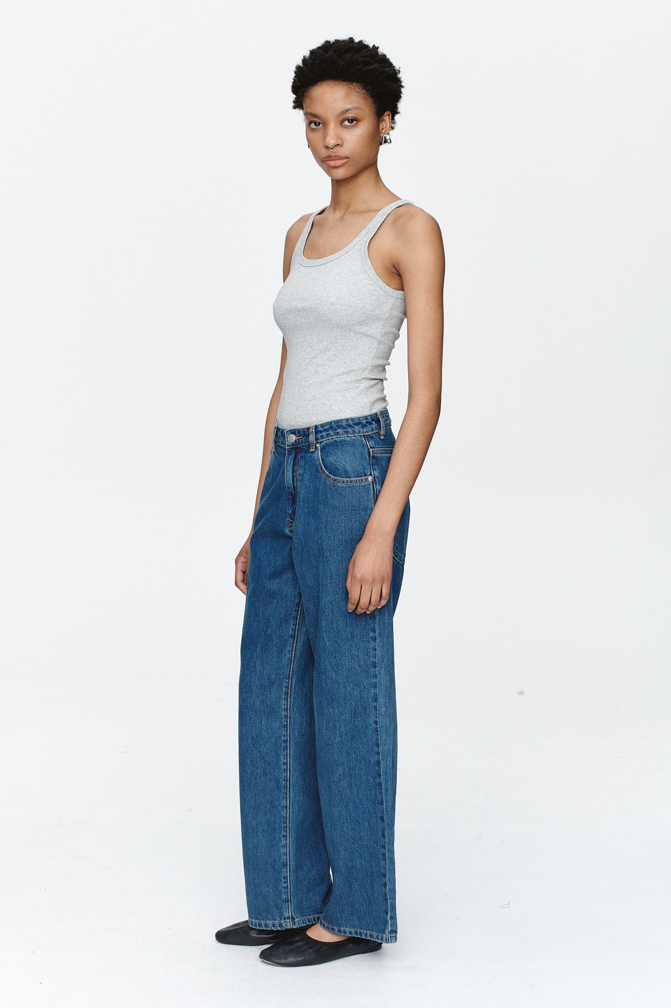 WIDE LEG JEAN - HERITAGE BLUE