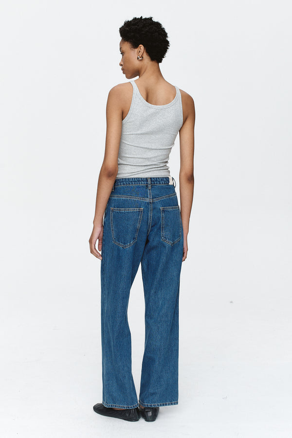 WIDE LEG JEAN - HERITAGE BLUE